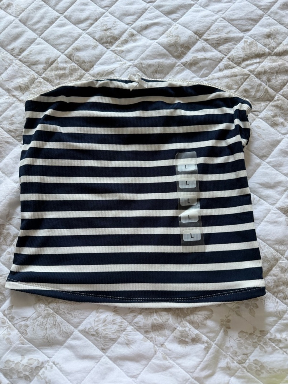 Striped Black and White Tube Top